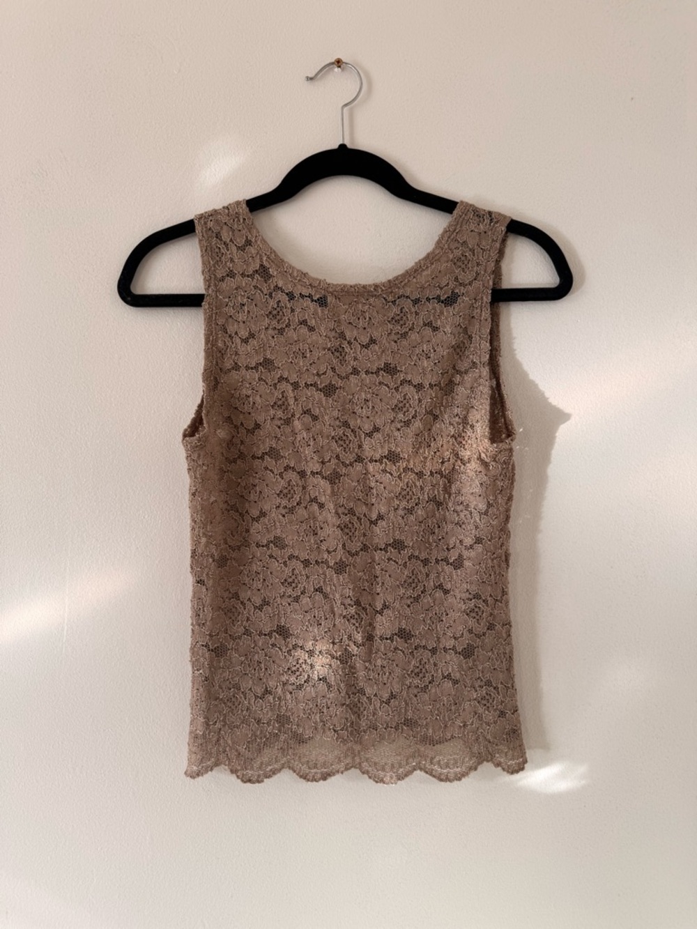 Victoria's Secret Taupe Lace Tank Top - Picture 3 of 3